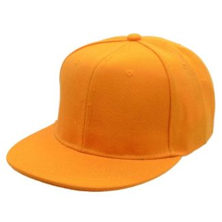 Plain Snapback Cap - Orange