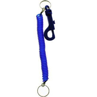 Plastic Spiral Coiled Keyrings - Dark Asst