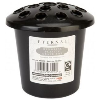 Plastic Grave Pot with Lid – Eternal Memorial
