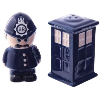 Policeman & Police Box Ceramic Salt & Pepper Set