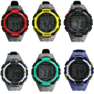 Wholesale Polit Multi- Functional Sports Watches- Assorted Colours & Designs