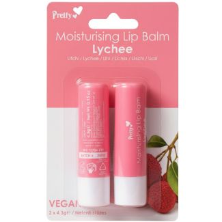 Pretty Moisturising Lip Balm - Lychee (2x4.3g)