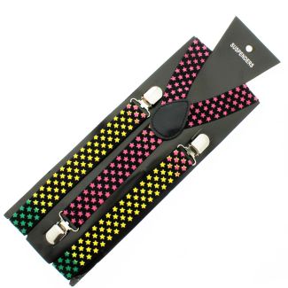 Printed Fashion Braces - Coloured Stars