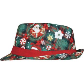Printed Christmas Gangster Hat Jolly Santa Design