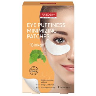 Purederm Eye Puffiness Minimizing 4 Treatments Patches - Ginkgo