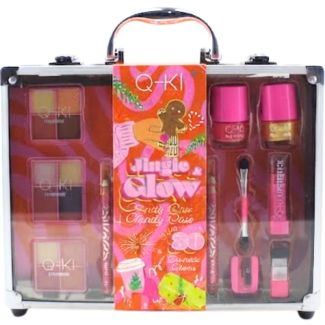 Q-KI Jingle Glow Makeup Vanity Case Gift Set 