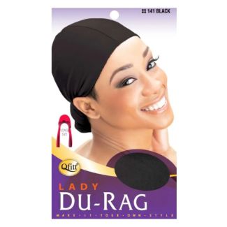 Qfitt Ladies Long Tie Durag - Black 
