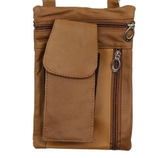 Wholesale Ladies Leather Purse With Leather String-Tan