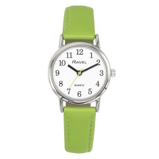Ravel Ladies Round Polished Watch - Lime Green
