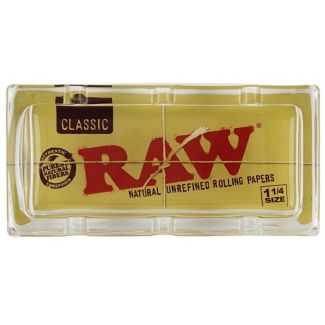 RAW Classic Rectangular Glass Ashtray - 15 x 8 x 3cm