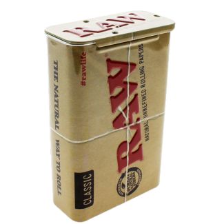 RAW Classic Metal Sliding Top Storage Tin - 9.5 x 6 x 2.5cm