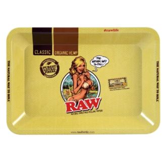 RAW Girl Design Metal Tray - 12 x 18cm 