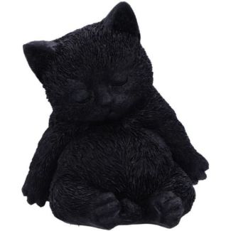 Sleeping Black Cat Figurine – 13cm