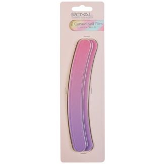 Royal Cosmetics 2 Curve Nail Files (18cm)