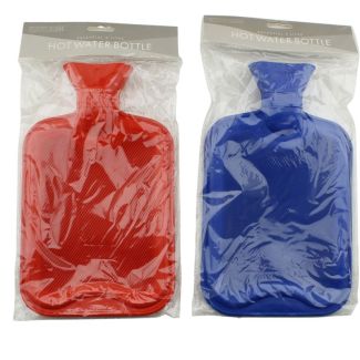 Essential 2Ltr Hot Water Bottle - Assorted Colours 