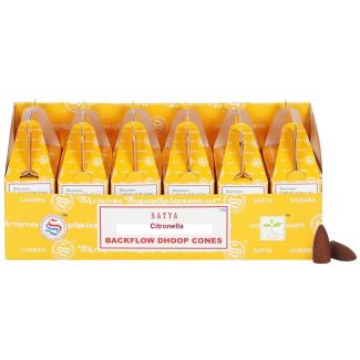 Satya Citronella Backflow Dhoop Cones (6 x 90g)