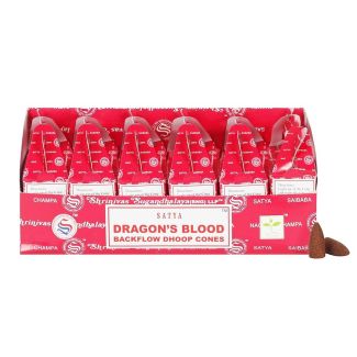 Satya Dragon's Blood Backflow Dhoop Cones (6 x 90g)