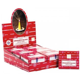Satya Dragon's Blood Dhoop Cones With Stand (12 x 30g)