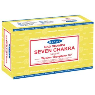 Satya Nag Champa Seven Chakra Incense Sticks (12 x 15g)