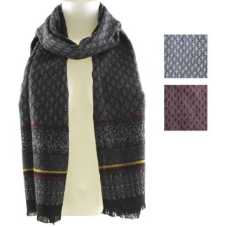 Men's Patterned Winter Scarves - Assorted Colours 