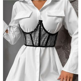 Sequins & Lace Underbust Corset