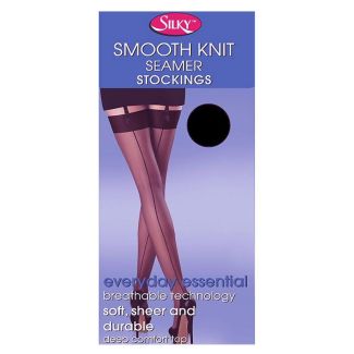 Wholesale Silky Smooth Knit Seamer Stockings - Black(One Size)