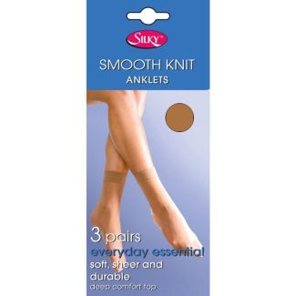 Silky's Smooth Knit Anklets - One Size (Natural Tan)