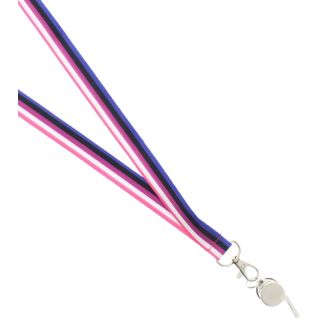 Silver Whistle With Lanyard - Genderfluid
