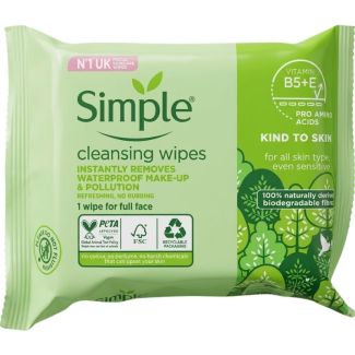 Simple Cleansing Wipes - 20 Wipes (Exp-11/27)