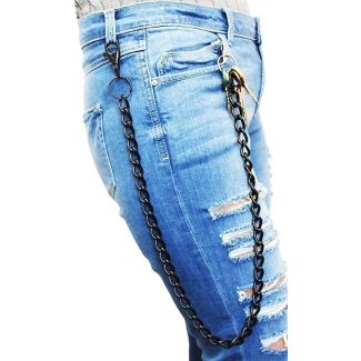 Single Metal Chain Heavyweight With Single Hook - Black