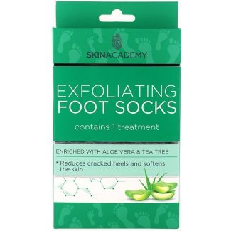 Skin Academy Exfoliating foot socks-Aloe Vera & Tea Tree