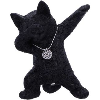 Sleeping Cat Ornament with Textured Fur Detail – 11.3cm