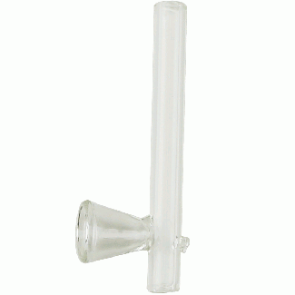 Wholesale Slim Shotgun Glass Pipe - Clear (8cm)