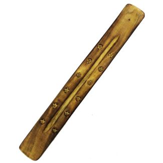 Wooden Incense Ash Catcher 12" - Star Work 