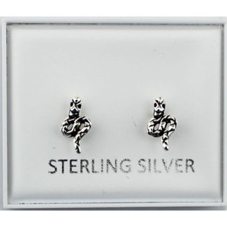 Sterling Silver Snake Design Ear Studs 5mm