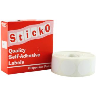 Sticko White Adhesive Labels - Square (18x18mm)