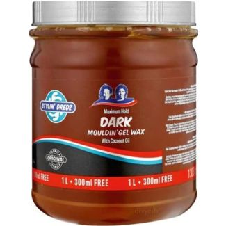 Stylin' Dredz Dark Mouldin' Gel Wax With Coconut Oil  (1L+300ml)