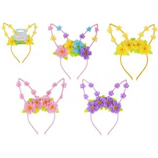 Summer Flower Bunny Headband- Assorted