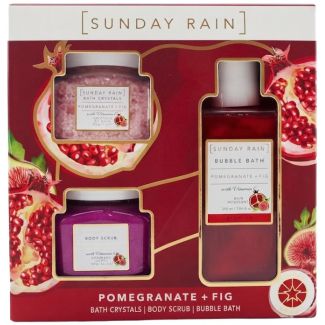 Sunday Rain Pomegranate & Fig Body Trio Set -  3pcs Gift Set