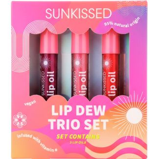 Sunkissed Lip Dew Trio Gift Set (3 Lip Oils)