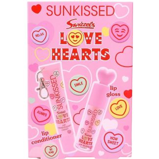 Sunkissed x Love Hearts Lip Gloss & Conditioner Lip Duo Gift Set - Cherry