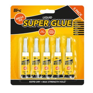 Bloc 5pcs Super Glue - Rapid Dry - 3g