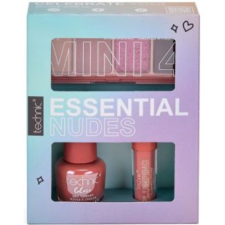 Technic Essential Nudes Gift Set (Eyeshadow , Lip gloss & Nail Polish)