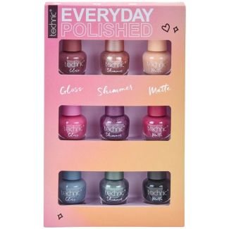 Technic Everyday Polished Party Nail Polish Gift Set (Gloss , Shimmer & Matte)