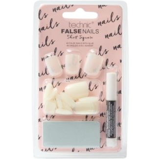 Technic False Nails With Glue & Nail File – Short Square