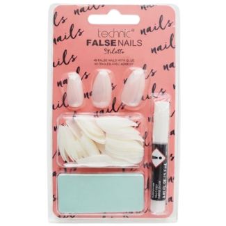 Technic False Nails With Glue & Nail File – Stiletto