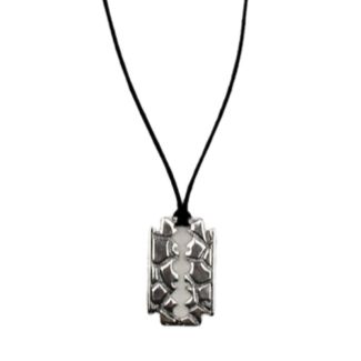 Textured Blade Design Necklace 