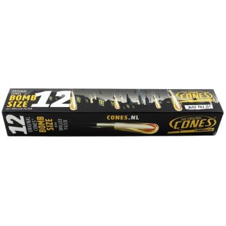 The Original Cones Bomb Size Natural Pre-Rolled Cones - Black (12pcs)