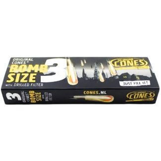 The Original Cones Bomb Size Original Pre-Rolled Cones - Black (3pcs)