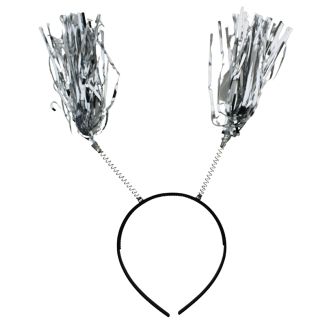 Tinsel Metallic Deely Bopper Headband - Silver 